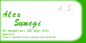 alex sumegi business card